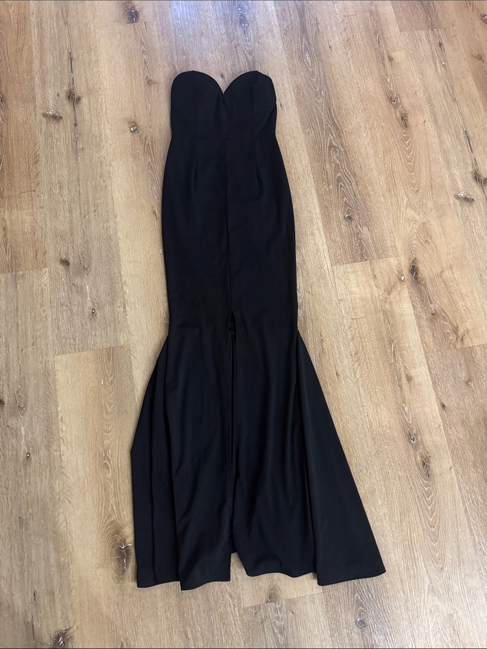 Strapless Black Mermaid Gown